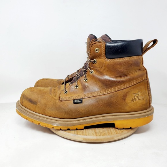 Red Wing Irish Setter Boots‎ Mens 13 E2 WIDE Hopkins Leather Safety Toe WP Work main image 5